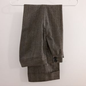 Banana Republic Wool Plaid Wide Leg Trousers, 0P